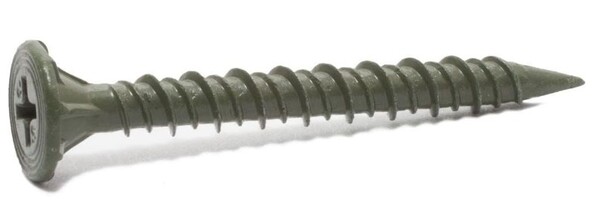 #8 X 1-5/8 WAFER HEAD W/NIBS CEMENT BOARD SCREW, RUSPERT - 5LB / 650